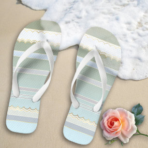 Tongs Elégante Gold Pastel Plage Extérieure