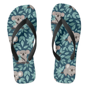 Tongs en forme d'ours koala sarcelle