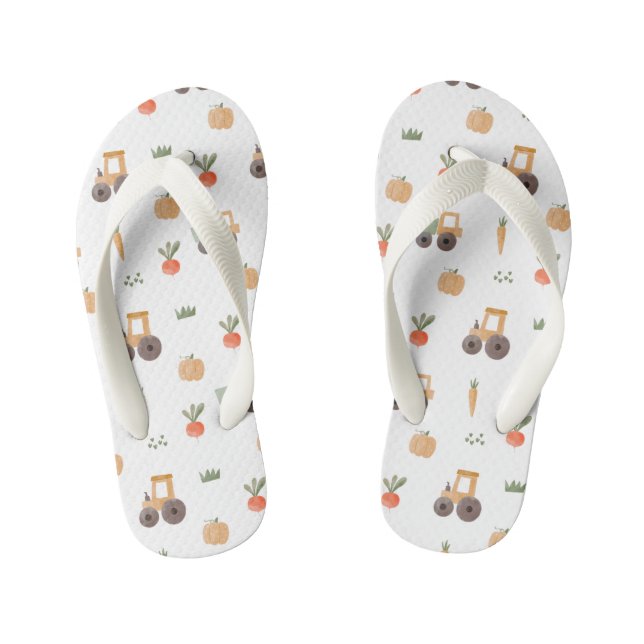 Tongs Enfants Agritourisme jardin aquarelle Motif amusant (Semelle)