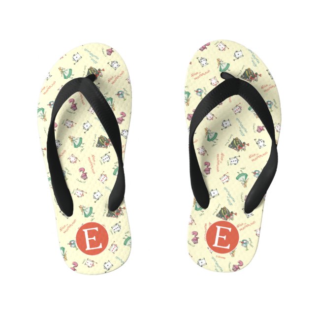 Tongs Enfants Alice au pays des merveilles| Motif - Monogramme (Semelle)