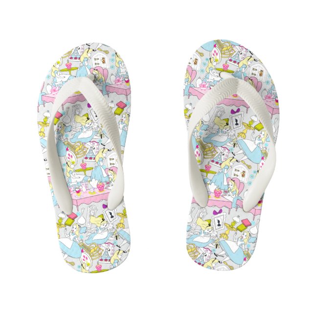 Tongs Enfants Alice au pays des merveilles | Motif surdimensionn (Semelle)