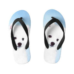 Tongs Enfants American Eskimo Dog Painting - Original Dog Art