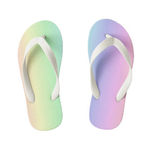 Tongs Enfants Amusant brillant mignon coloré arc-en-ciel rose ja