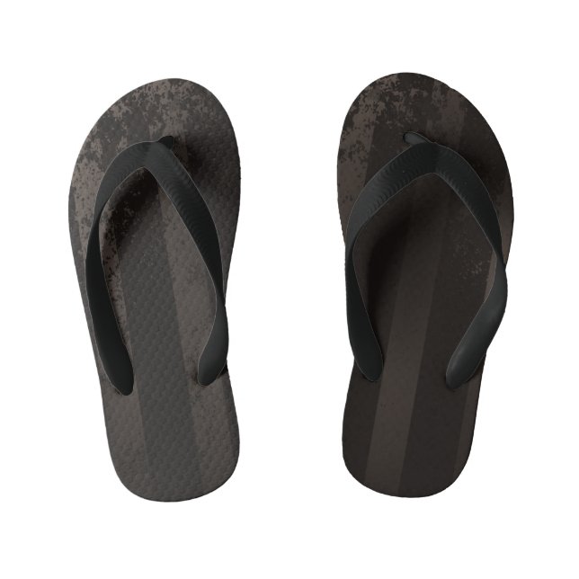 Tongs Enfants Arrière - plan brun rayé Steampunk (Semelle)