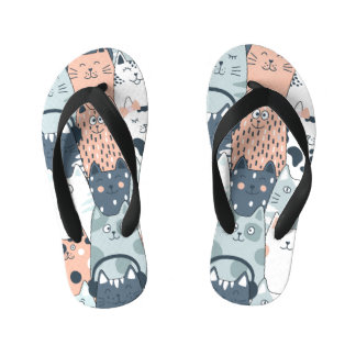 Tongs Enfants Bain à motif de chat amusant