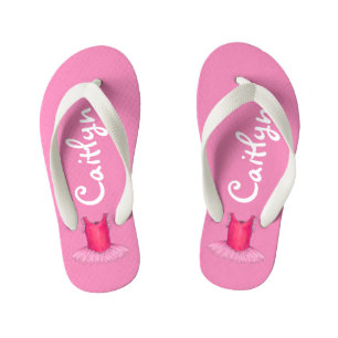 Tongs Enfants Ballet rose personnalisé Tutu Ballerina Dance Cade