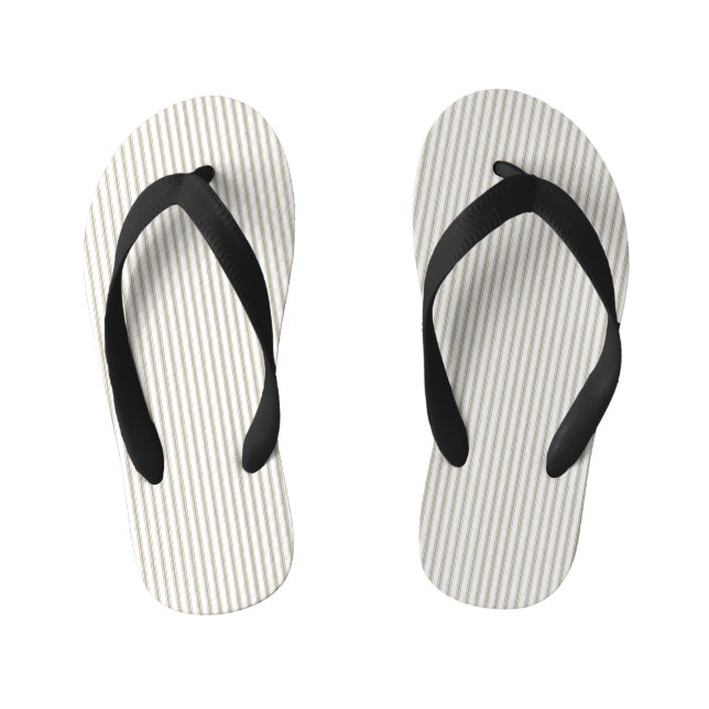 Tongs Enfants Bande de cueillette beige et blanche (Semelle)
