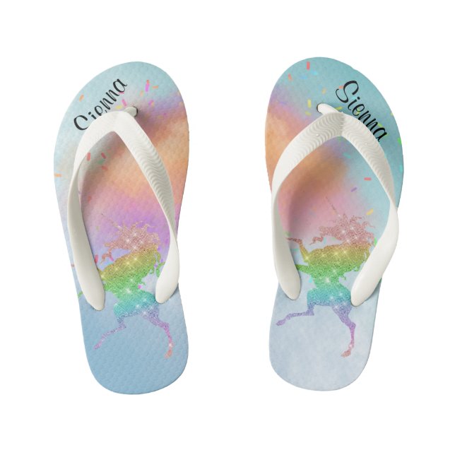 Tongs Enfants Bascules électroniques personnalisées par licorne (Semelle)
