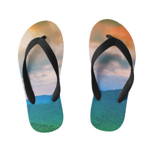 Tongs Enfants Beau ciel, nuages rouges