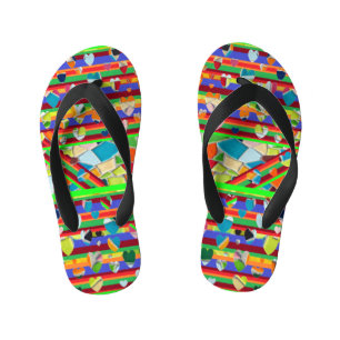 Tongs Enfants Bonne Mosaïque Coeurs