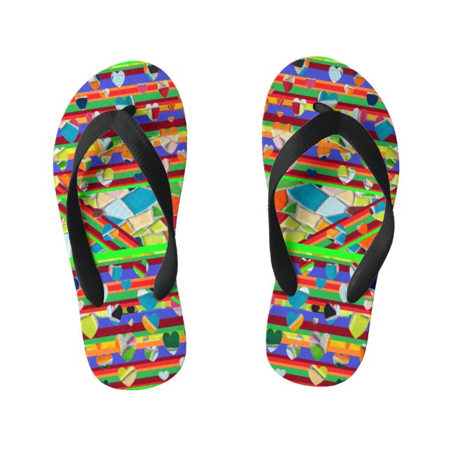 Tongs Enfants Bonne Mosaïque Coeurs (Semelle)