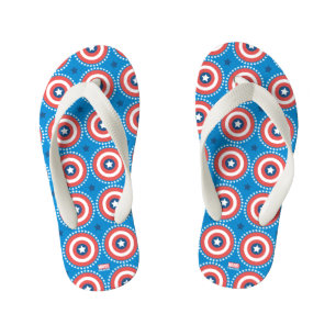 Tongs Enfants Bouclier de Captain America et motif d'étoiles