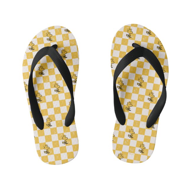 Tongs Enfants cacahuètes | Drapeau À damiers bois (Semelle)