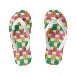Tongs Enfants cacahuètes Motif Colorblock amusant