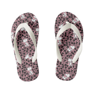 Tongs Enfants cacahuètes Snoopy Flower Vine Motif