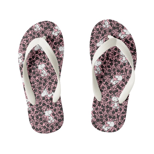 Tongs Enfants cacahuètes | Snoopy Flower Vine Motif (Semelle)