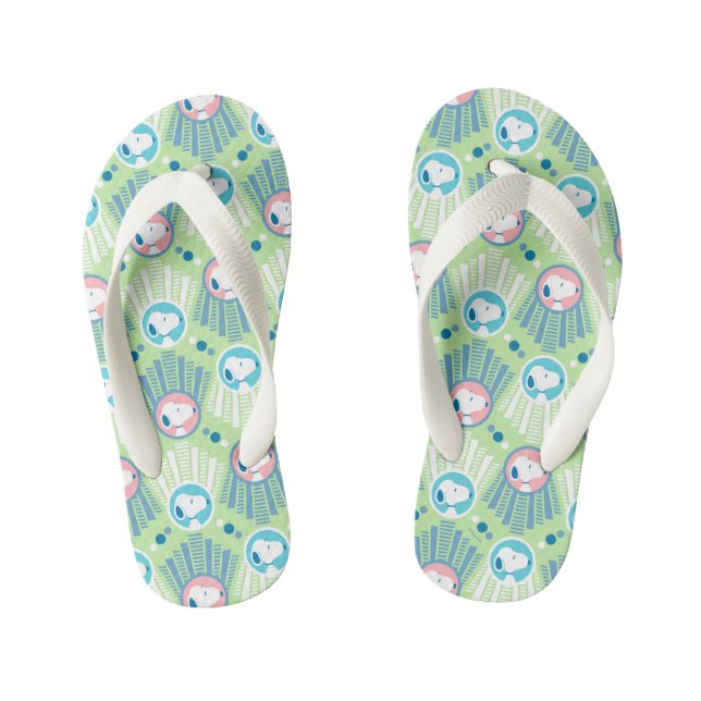Tongs Enfants cacahuètes | Snoopy Mint Green Deco Dreams Motif (Semelle)