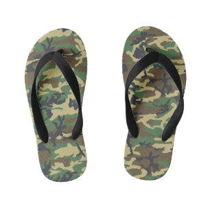 Tongs Enfants Caméra militaire Woodland
