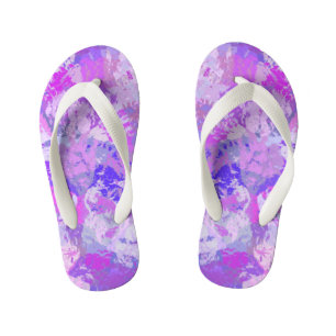 Tongs Enfants Camo rose violet Abstrait tendance
