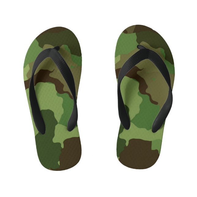 Tongs Enfants Camouflage vert pour les enfants Flip Flops (Semelle)