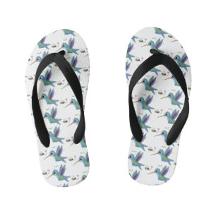 Tongs Enfants Caricature de colibri d'abeille mignonne
