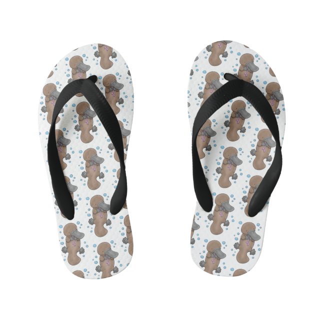 Tongs Enfants Caricature de platypus bébé très heureuse (Semelle)