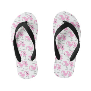 Tongs Enfants Caricature en trio flamand rose mou