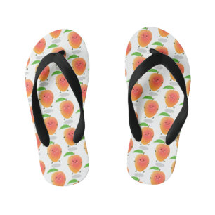 Tongs Enfants Caricature jaune mangue mignonne