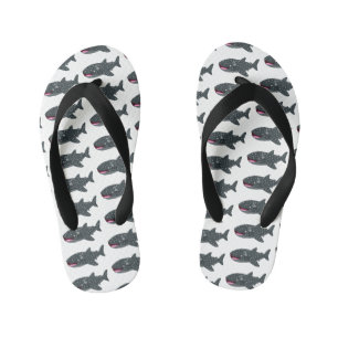 Tongs Enfants Caricature joli requin baleine joyeux