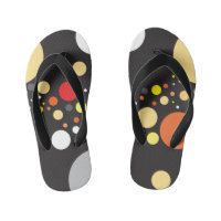 Cercles de tailles aléatoires orange vifs