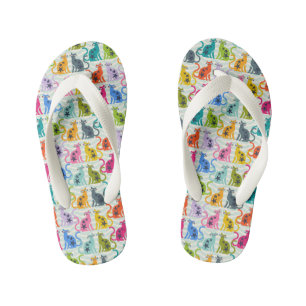 Tongs Enfants Chats à la plage