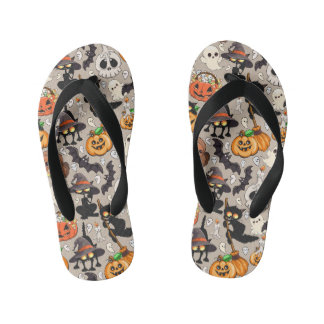 Tongs Enfants Chats drôles de Halloween Fête