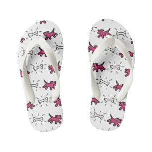 Tongs Enfants Chiens rose os Graffiti Style Kids flip flop 5