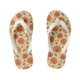 Tongs Enfants Citrouille éffrayant Motif Halloween