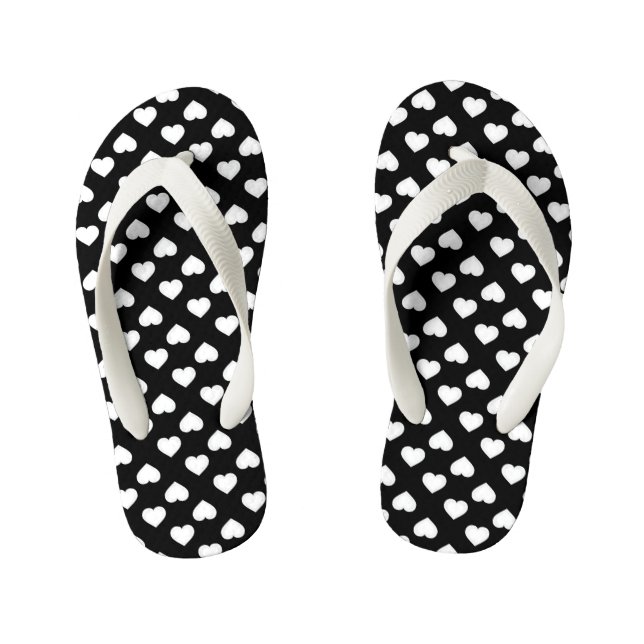 Tongs Enfants Coeurs blancs (Semelle)