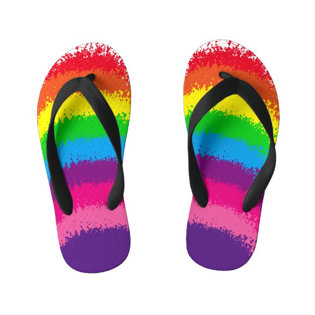 Tongs Enfants Conception de couleurs arc-en-ciel éclatées (Semelle)