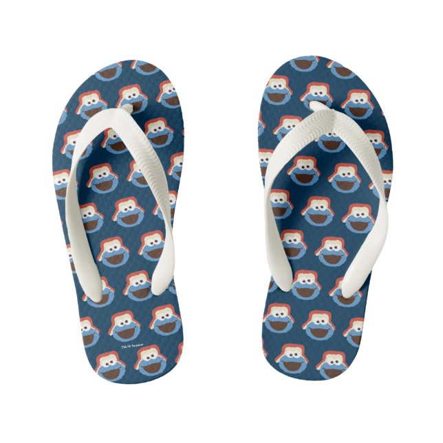 Tongs Enfants Cookie Monster Woodland Face (Semelle)