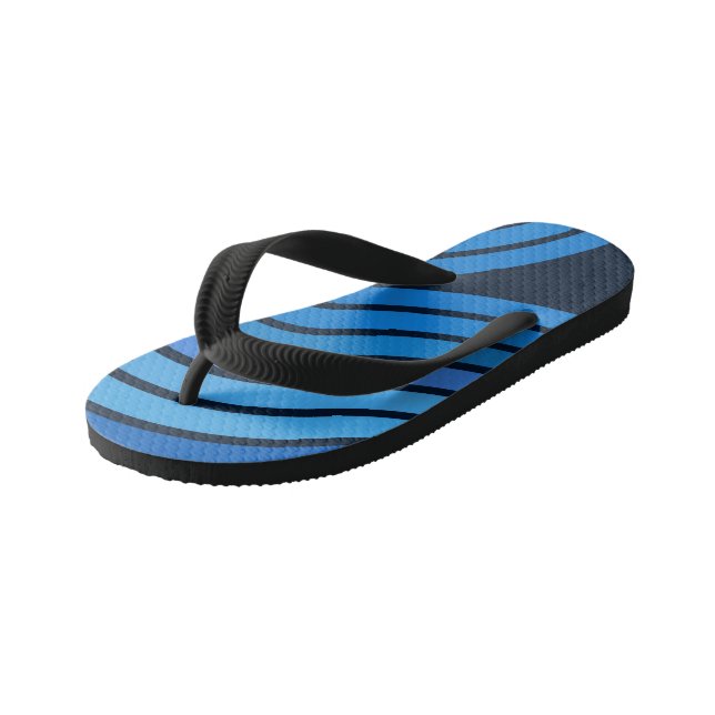 Tongs Enfants courbes bleues (Incliné)