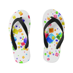 Tongs Enfants Cubes colorés 1