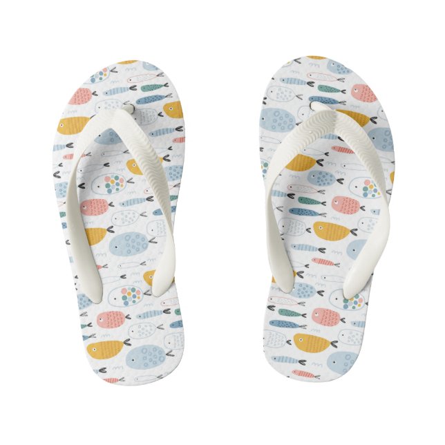 Tongs Enfants Cute Doodle École de Motif de poisson (Semelle)