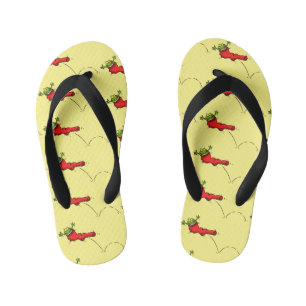 Tongs Enfants Cute grenouille dans une chaussette rouge saut de