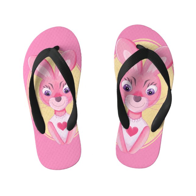 Tongs Enfants Cute little bunny girl (Semelle)