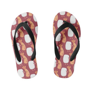 Tongs Enfants Cute sushi riz crevettes amis dessin animé
