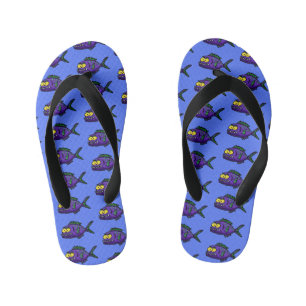 Tongs Enfants Dessin animé de poissons piranhas