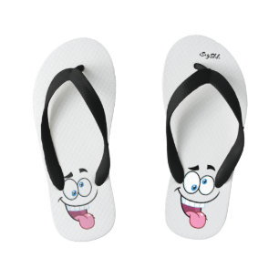 Tongs Enfants drôle de visage