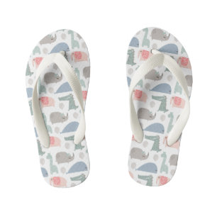 Tongs Enfants Drôle Visage mignon Doodle Motif animal