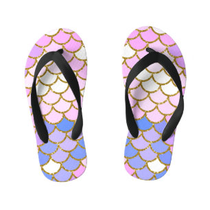 Tongs Enfants Échelles de sirène multicolore