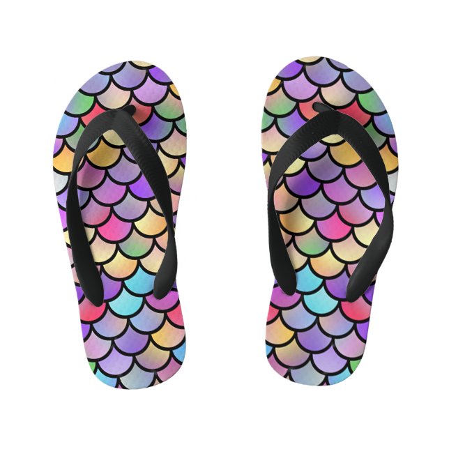 Tongs Enfants Échelles de sirènes d'iridescente (Semelle)