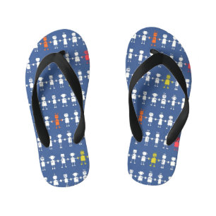 Tongs Enfants Enfants bleus de robot