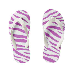 Tongs Enfants Enfants Violet Zèbre Frappe Flip Flops